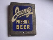1940's Edelweiss Tavern Jung Pilsener Beer Fox Lake WI FULL Matchbook picture