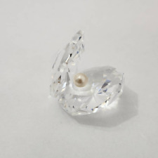 Crystal Oyster with Pearl Figurine Vintage Crystal Oyster picture