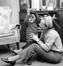 Romy Schneider with her son March 1968 Old Photo 1 picture