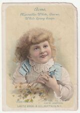 c1880s Acme Soap Smiling Girl Ad Buffalo New York NY Victorian Trade Card picture