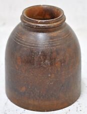 Antique Wooden Small Grain Measurement Paili Pot Original Old Hand Carved picture