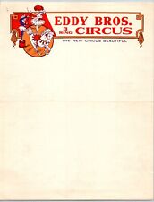 Eddy Bros. 3 Ring Circus Letterhead c1937 