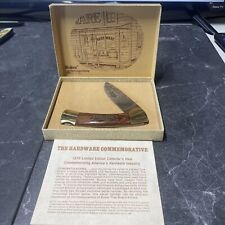 Boker 1979 LTD Hardware Commemorative Lockback Knife, Wooden Handles  picture