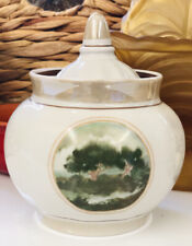 Russian Vintage Dulevo / Dulyovo Hand Painted Porcelain Lidded Jar  picture