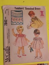 Vintage McCall's Pattern 7842 - 1965 Toddler’s smocked dress  - 3 Year picture