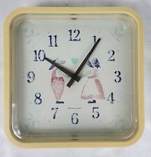 Vintage 1984 Burwood Products New Haven Country Couple Kitchen Clock No. 2636 picture