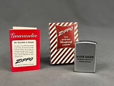 NOS Vintage Zippo Lighter Marion Machine Patent #2517191 Original Red Stripe Box picture