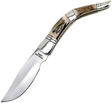 Frost Cutlery Navaja Folder Trophy Stag Bone Handle Satin Folding Knife TS108 picture
