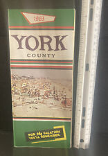 1963 YORK COUNTY Maine Road Map Brochure Kennebunkport Kittery Wells York Beach picture