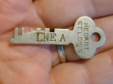 Vintage Old Antique Medart St. Louis Flat Steel Key Numbered LNE A IED 245 NICE picture
