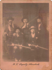 US Deputy Marshals Holding Guns Rifles, Antique Photo Print picture