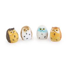 4PCS Mini Bonsai Owls Landscape Mini Birds Garden Owls Figurines Bonsai Owls picture