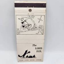 Vintage Matchbook The Lord Fox Restaurant & Cocktails Foxboro Massachusetts picture