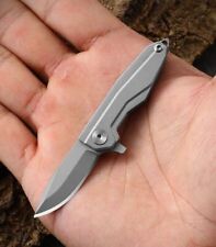 Mini All Steel Pocket Folding Blade Knife Outdoor Camping EDC Keychain Tool picture