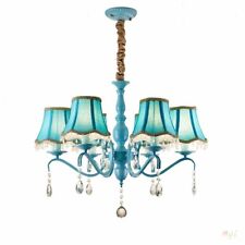 Mediterranean Style LED Blue Pendant Lamp Crystal Chandelier Ceiling Lights picture