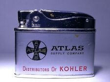 Flat Advertising Lighter Kohler Plumbing - Atlas Supply Co. RARE Made In Japan picture