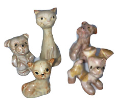 Kupittaan Savi 1950s Finland Svante Turunen 5 mini figurine cat dog bear ceramic picture