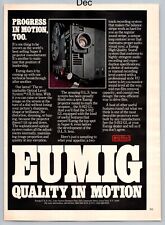 Eumig Super 8 Projector Promo Vintage 1978 Full Page Print Ad picture