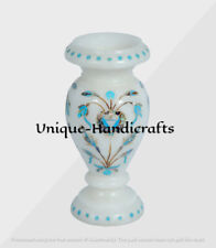 Decorative Flower Vase, White Marble Collectible Decor Gifts, Bedroom Vase Decor picture