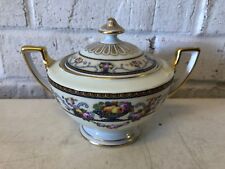 Vintage Fritz Thomas Bavaria Germany Briarcliff Porcelain Covered Sugar Bowl picture