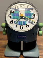 Casio Robot Clock Vintage Alarm Clock Japan AC-100 - Works but discolored READ picture