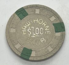 Hawthorne Club $1 casino chip - Hawthorne Nevada NV H&C CJ 1960 picture