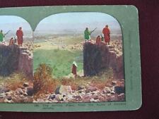 Stereoview T W Ingersoll Holy Land Series The Jericho Plain From The Ruins (O) picture