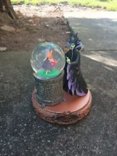 RARE Disney Villains Maleficent Musical Rotating SnowGlobe Sleeping Beauty Works picture