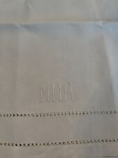 Antique Boudoir Pillow Cover White Monogrammed MMA Embroidery - STUNNING picture