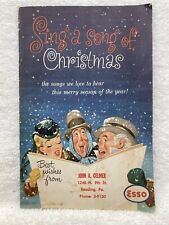 1954 Esso Gas Service Station Christmas Song Booklet John Celmer Reading PA Vtg picture