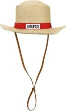 Netflix Official One Piece Luffy Cosplay Straw Bucket Hat W/ Chin Rope Brown NEW picture