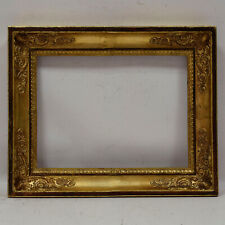 Ca. 1880-1900 Old wooden frame with metal leaf Internal: 16.3x12.4 in picture