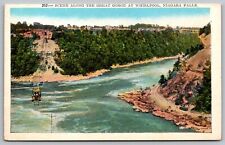 Niagara Falls Whirlpool Great Gorge Birds Eye View River Cable Car VTG Postcard picture