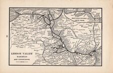 1901 Lehigh Valley Railroad Vintage Railroad  Map     1378 picture