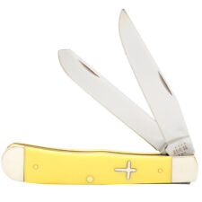 CASE XX KNIVES YELLOW SYNTHETIC CROSS SHIELD TRAPPER picture