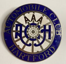 Vintage AAA HARTFORD CT AUTOMOBILE CLUB License Plate Car Club Badge picture