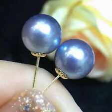 16mm Shell pearl gray round pearl 14K gold earrings Halloween Holiday gifts Gift picture