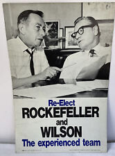 Vintage 1960’s Nelson Rockefeller /Malcolm Wilson￼￼ For Governor￼ ￼Rally Poster picture