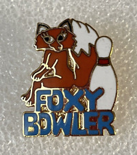 Vintage Foxy Bowler Lapel Hat Jacket Pin Bowling picture