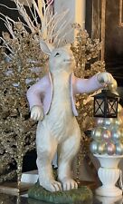 Gorgeous Large 24” Tall Spring Easter Bunny Statue With Lantern picture