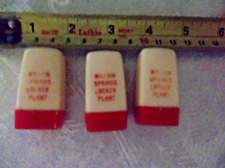VTG. Willow Springs, Mo Locker Plant (2) Salt and (1)Pepper shakers Red & White picture
