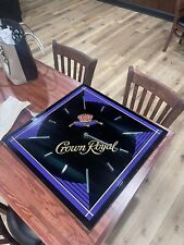 Vintage Crown Royal Clock Mirror NOS 23.5 X 23.5 1988 picture