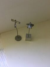 2 Vintage Metal Note/Paper/Clip Holder Stand Jeweled Dragon Fly & Star Magnet picture