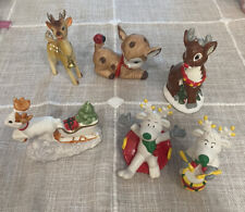 Lot of 6 Asst'd Reindeer Christmas Some Vintage ~ See below for Description picture