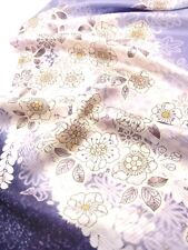 u035-a_Unused Japanese Kimono Fabric_Silk,Lavender,Tsujigahana,Yuzen,98cm picture