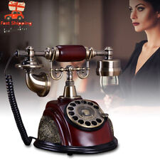 Vintage Antique Old Fashioned Rotary Dial Phone Handset Desk Telephone Ceramic picture