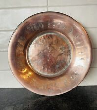Vintage Turkey Handcrafted Engraved 11 3/4” Decorative Copper Plate /cb picture
