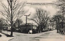 West Main Street Riverhead Long Island New York NY c1940 Postcard picture