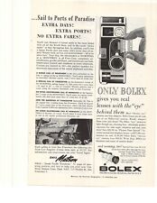 1960 Print Ad Bolex Camera gives you real lenses with the 