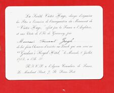 DS46-INVITATION CARD-THE VICTOR HUGO SOCIETY-1914 picture
